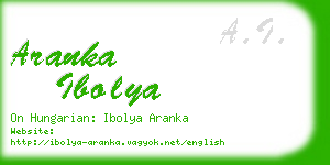 aranka ibolya business card